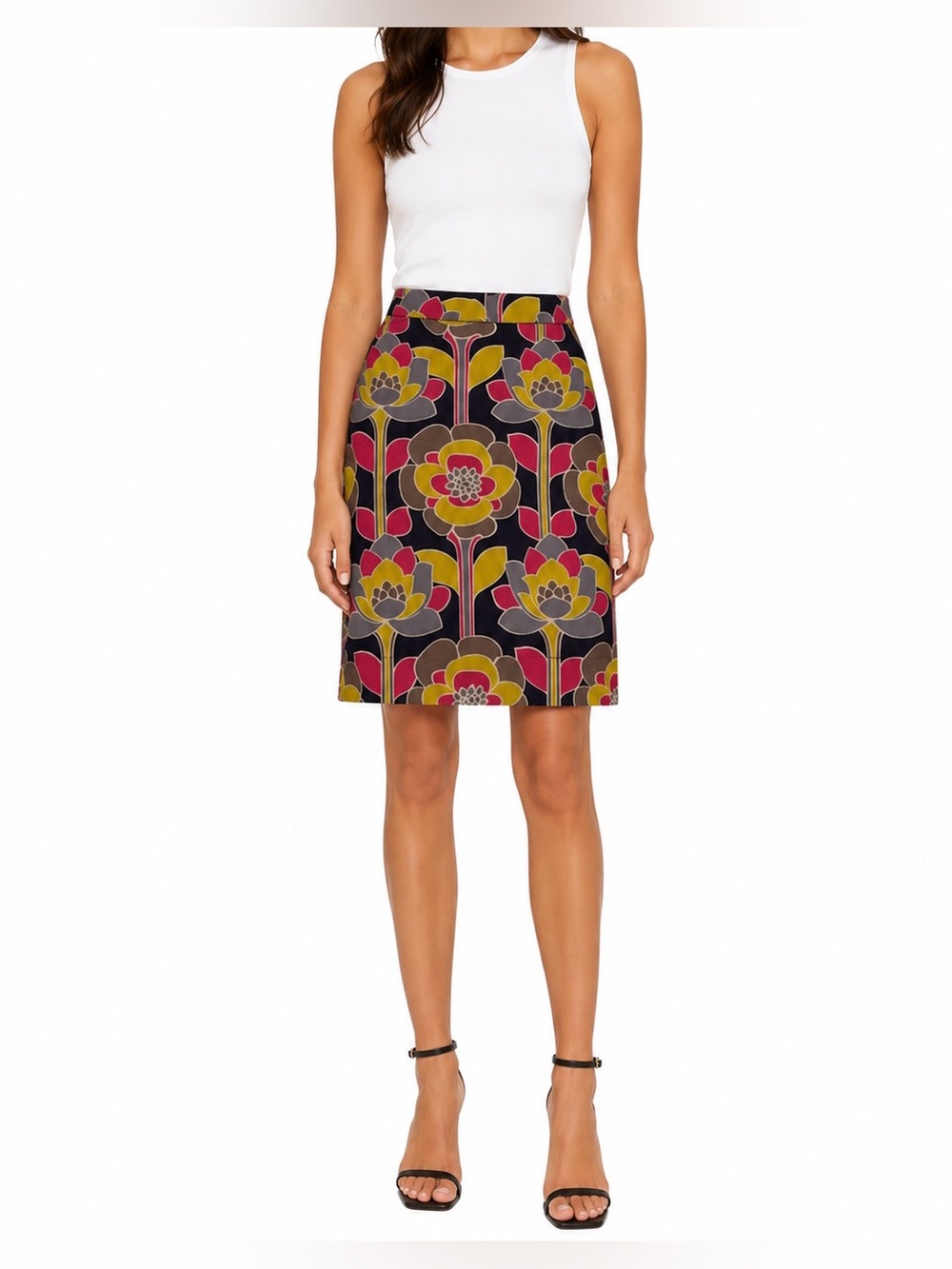 Boden A-Line Lotus Floral Skirt Size 4R